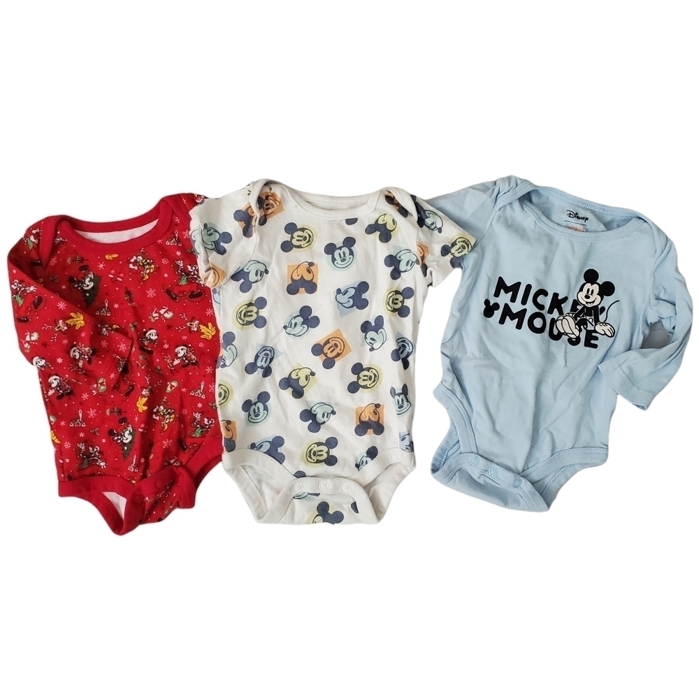 Disney Mickey Mouse 3-Pack Bodysuits One Piece